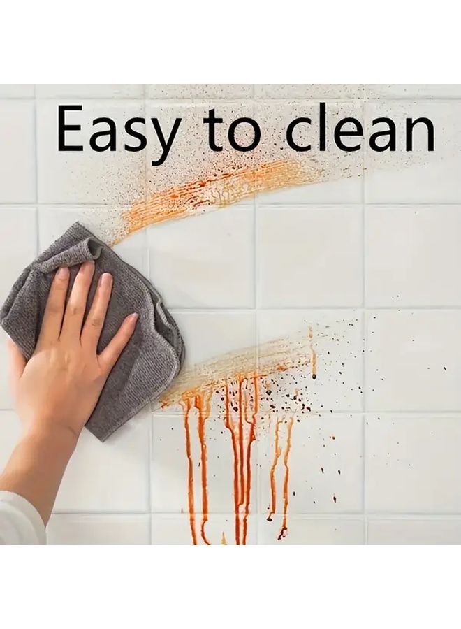 Heat Resistant PET Self Adhesive Kitchen Splash Guard 45cm x 2m Waterproof Oil Proof Backsplash - Image 4