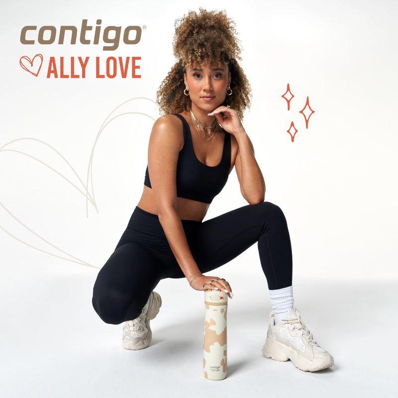 Contigo x Ally Love Jackson Chill 2.0, Stainless Steel, Spill Proof Water Bottle with AutoPop Lid, BPA Free, 24oz, Oatmilk - Image 2