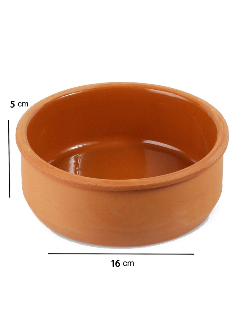 وعاء زبدية فخار طقم من قطعتين صحي ومقاومة للحرارة قطر 16cm  - Image 4