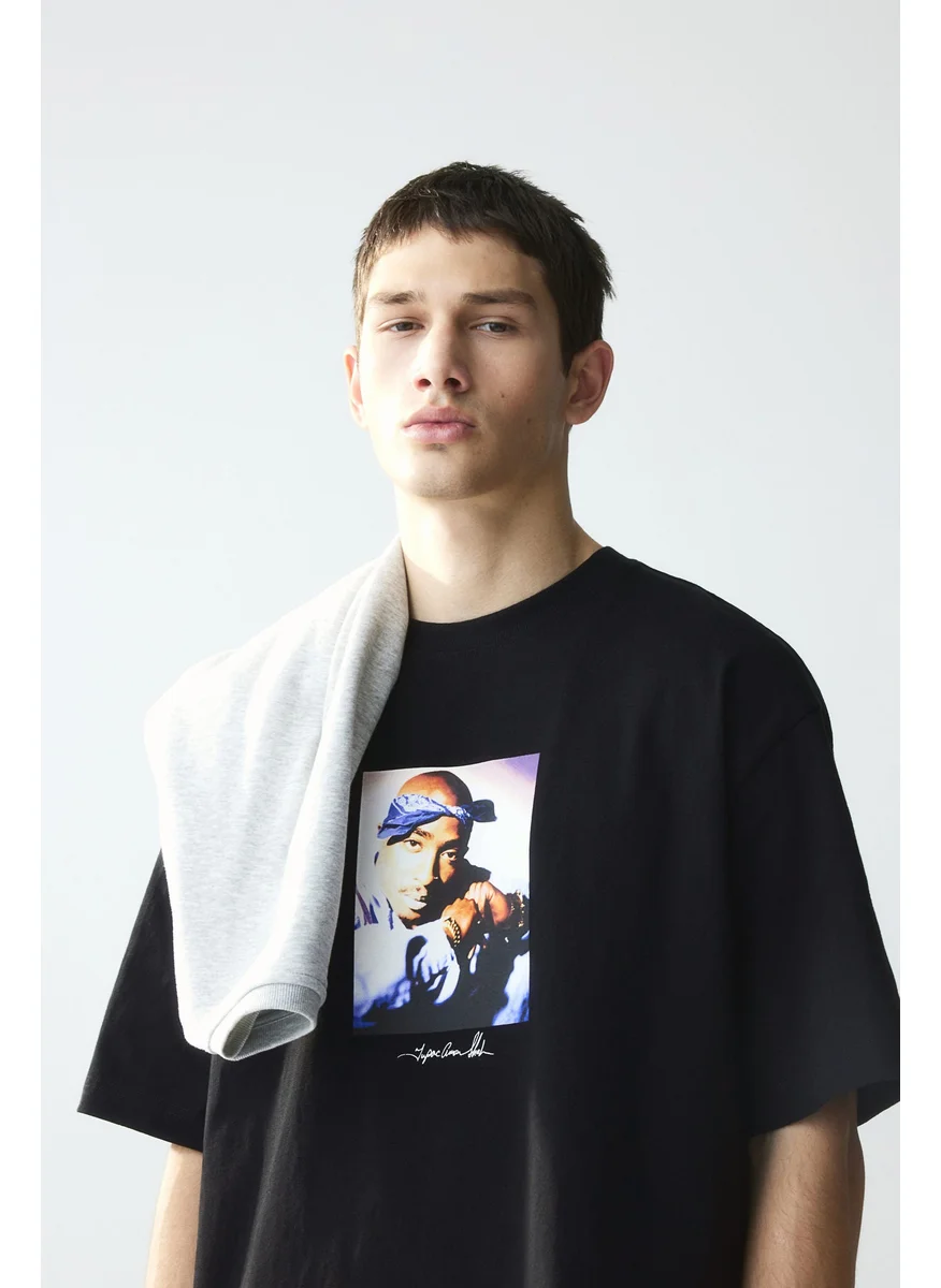 H&M Loose Fit Graphic T-Shirt