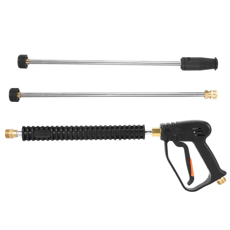 High Pressure Spray Gun 52cm/20in Length Wand Locking Safety Handle Premium ABS & Alloy Material - 1/4in Quick Connect Tip Power Cleaner Gun for Automobile Home Mechanical Equipment Floor Wall Cleanin - Image 1