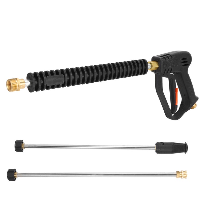 High Pressure Spray Gun 52cm/20in Length Wand Locking Safety Handle Premium ABS & Alloy Material - 1/4in Quick Connect Tip Power Cleaner Gun for Automobile Home Mechanical Equipment Floor Wall Cleanin - Image 3