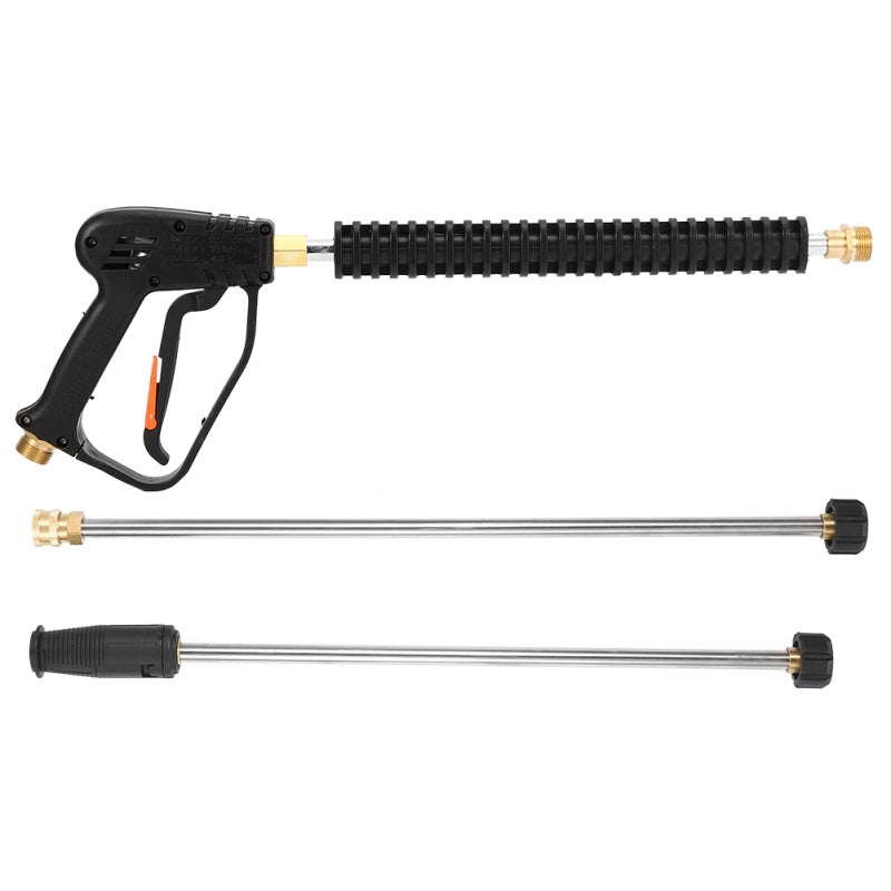 High Pressure Spray Gun 52cm/20in Length Wand Locking Safety Handle Premium ABS & Alloy Material - 1/4in Quick Connect Tip Power Cleaner Gun for Automobile Home Mechanical Equipment Floor Wall Cleanin - Image 2