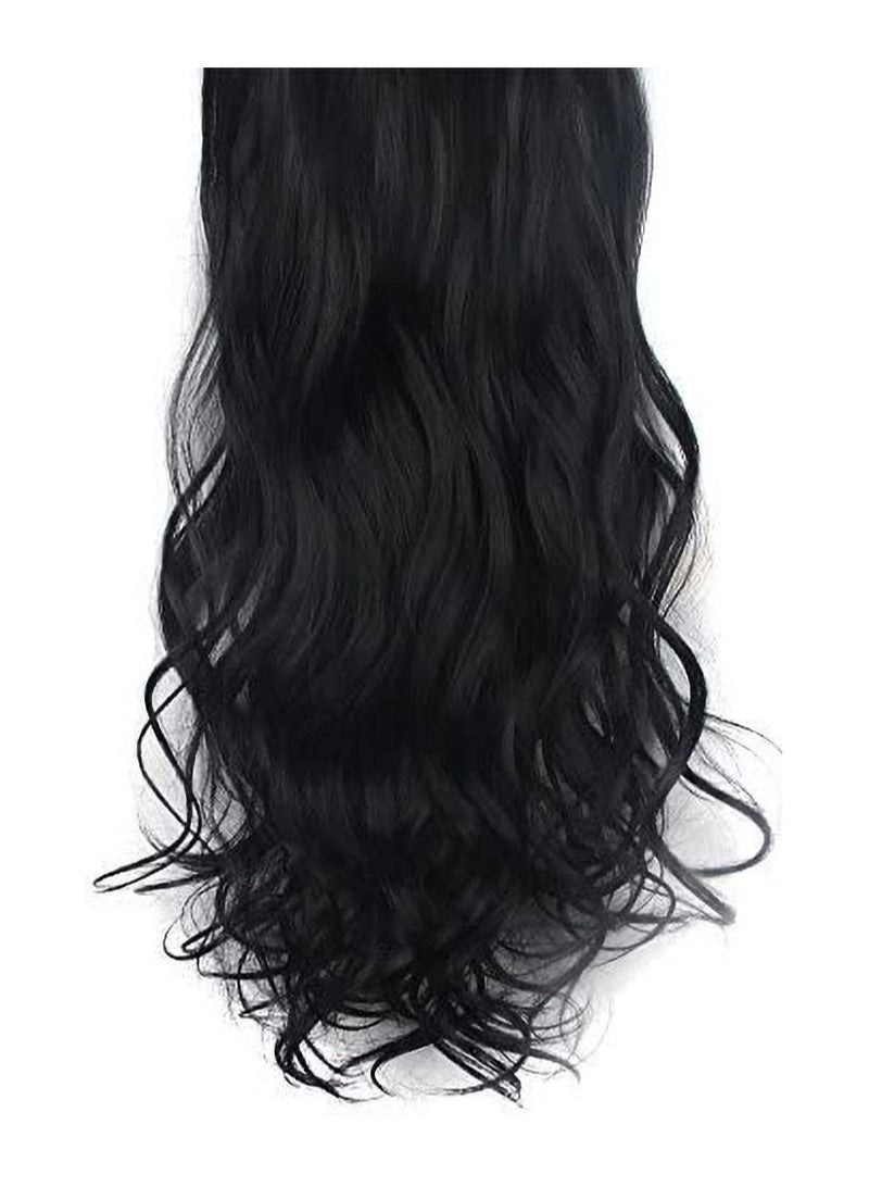 إستيل Estelle 7 قطع 16 مشابك 24 بوصة سميكة مجعد مستقيم كامل الرأس في على لحمة مزدوجة وصلات شعر بني داكن مجعد - Image 3