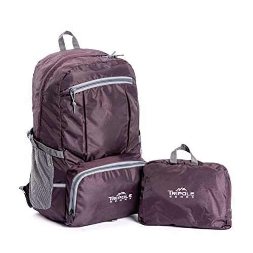 Tripole Foldable PAKEASY Backpack and Day Bag for Hiking and Day Trips | 25 Litres | 1 Year Warranty (Black) - Image 1
