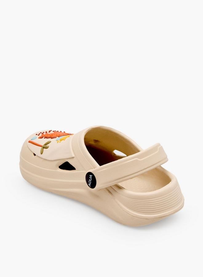 Aqua Kids Dinosaur Applique Clogs - Image 5