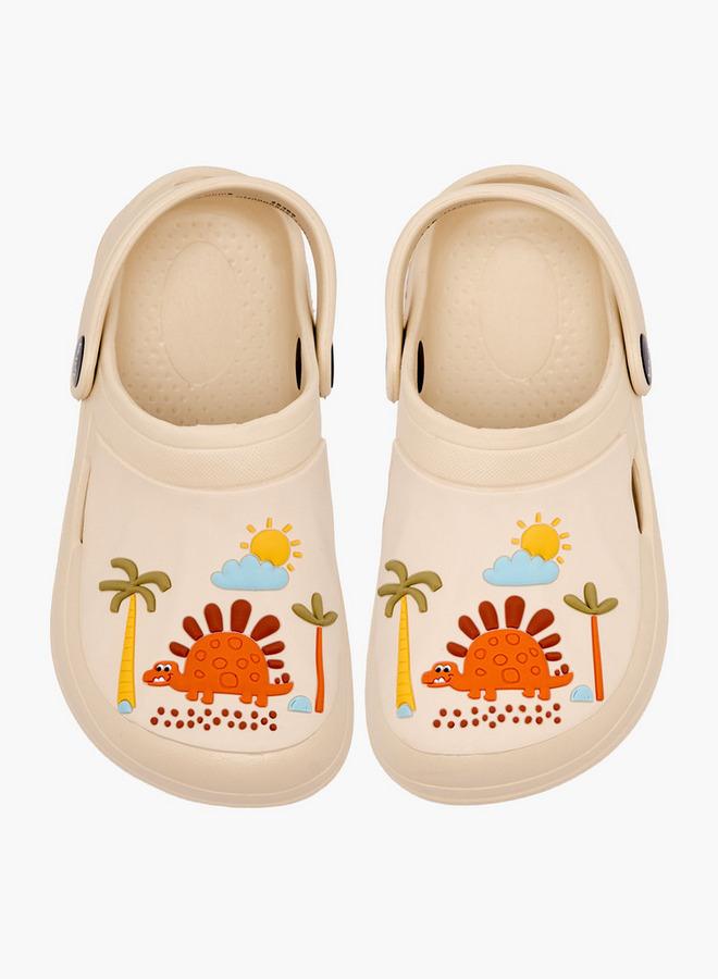 Aqua Kids Dinosaur Applique Clogs - Image 3