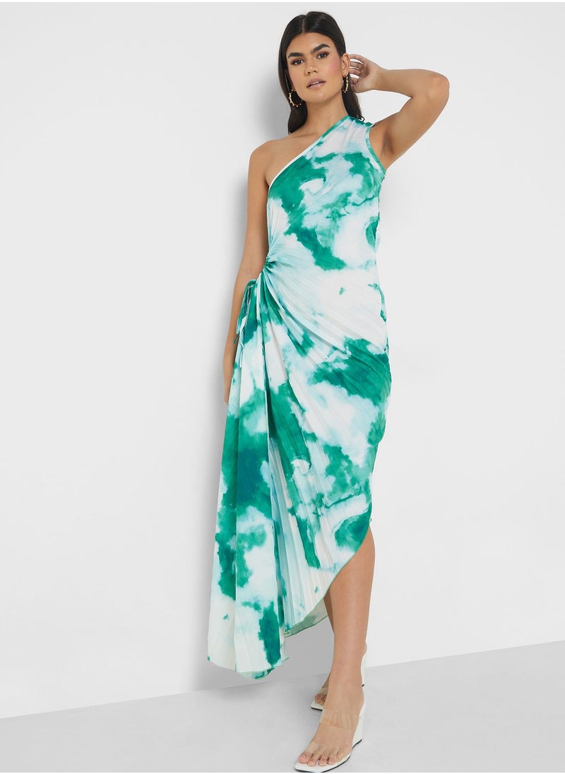 ELLA - One Shoulder Printed  Dress - Image 1