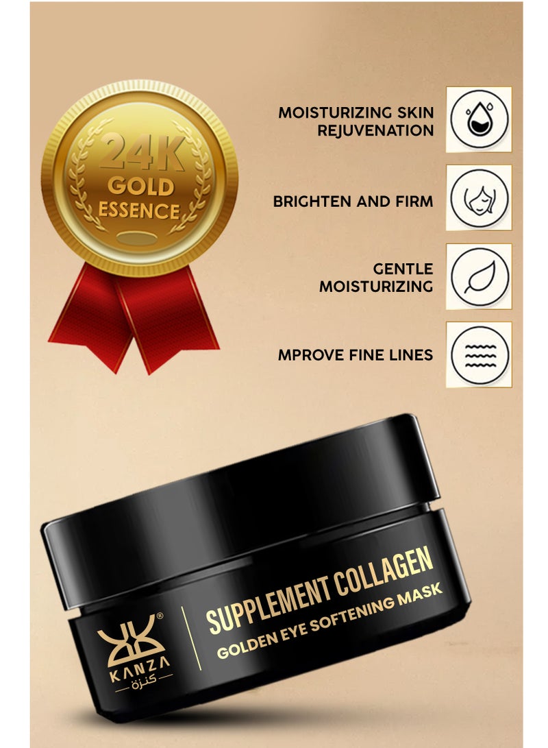 Kanza Supplement Collagen Eye Mask for Eye Bags & Anti-Aging Treatment (60 Pieces) | Reduces Dark Circles & Puffiness 80g - Image 2
