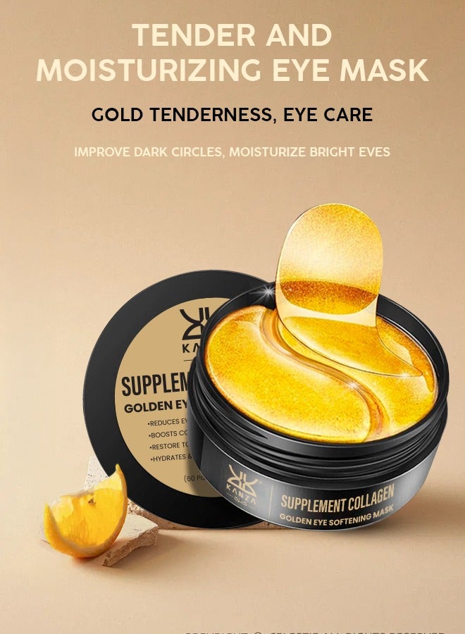 Kanza Supplement Collagen Eye Mask for Eye Bags & Anti-Aging Treatment (60 Pieces) | Reduces Dark Circles & Puffiness 80g - Image 3