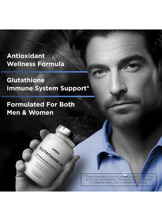 Amen Glutathione-SR+ Advanced Sustained-Release Supplement - 2-Month Supply - Reduced L-Glutathione - Galactomannans Fenugreek Seed - Time-Reduced Matrix - Non-GMO - 60 Capsules - Image 5