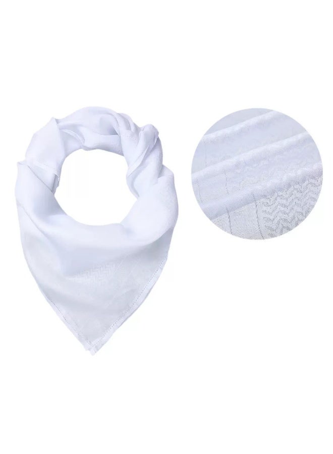 SYNSYB Traditional  Shemagh Keffiyeh Headscarf, Red /White Checkered Pattern, 133-145cm Length, Adjustable Black Agal Band,size 57 - Image 3