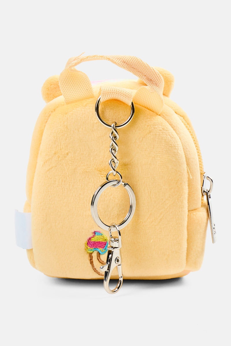 Jazwares Squishmallows Leonard Plush Micro Backpack Keychain, Pale Yellow - Image 2