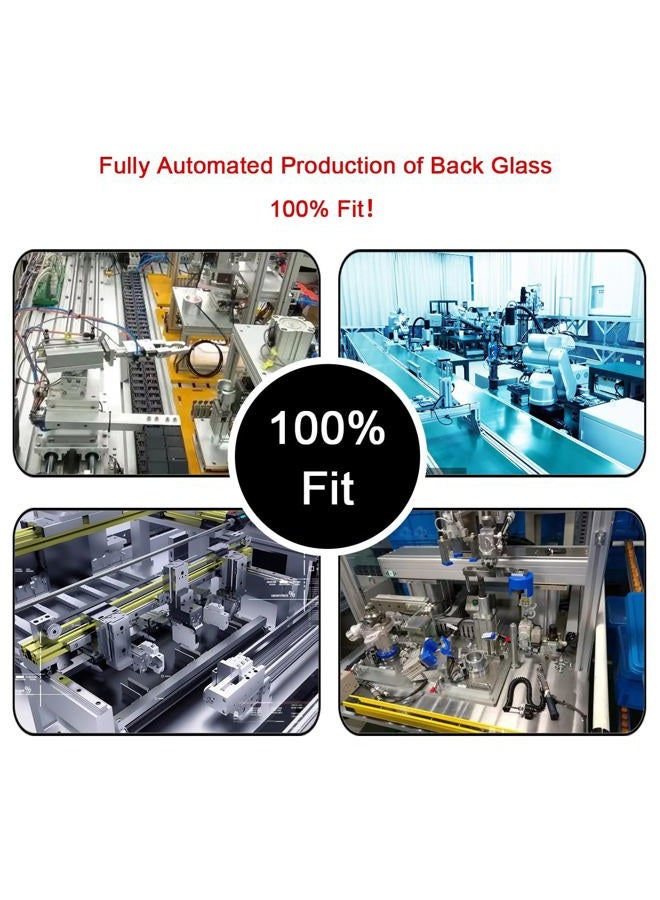 Perzework OEM Rear Back Cover Glass Replacement for iPhone 14 Pro 6.1 inches with Reparing Toolkit and Pre-Installed Adhesive (Silver) - Image 5