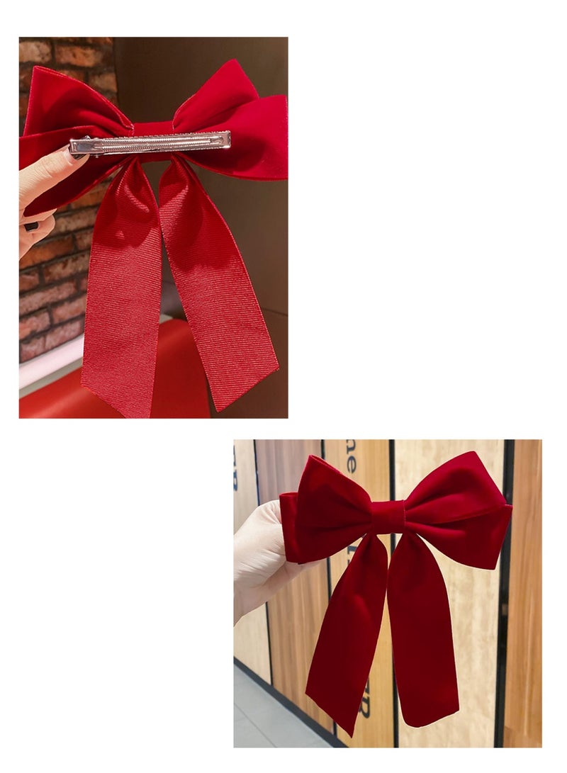 2PCS Big Bows Hair Clip for Women Barrette Hair Bow Hairpin - Image 4