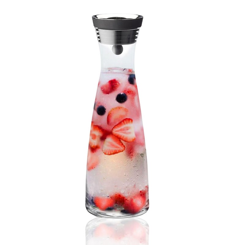ArtOlo ArtOlo Glass Pitcher for Hot Cold Water Ice Tea and Juice Borosilicate Glass Carafe with Lid DripFree Design Ideal for Serving Beverages Durable and Stylish Perfect for Home Use 40fl oz  - Image 1