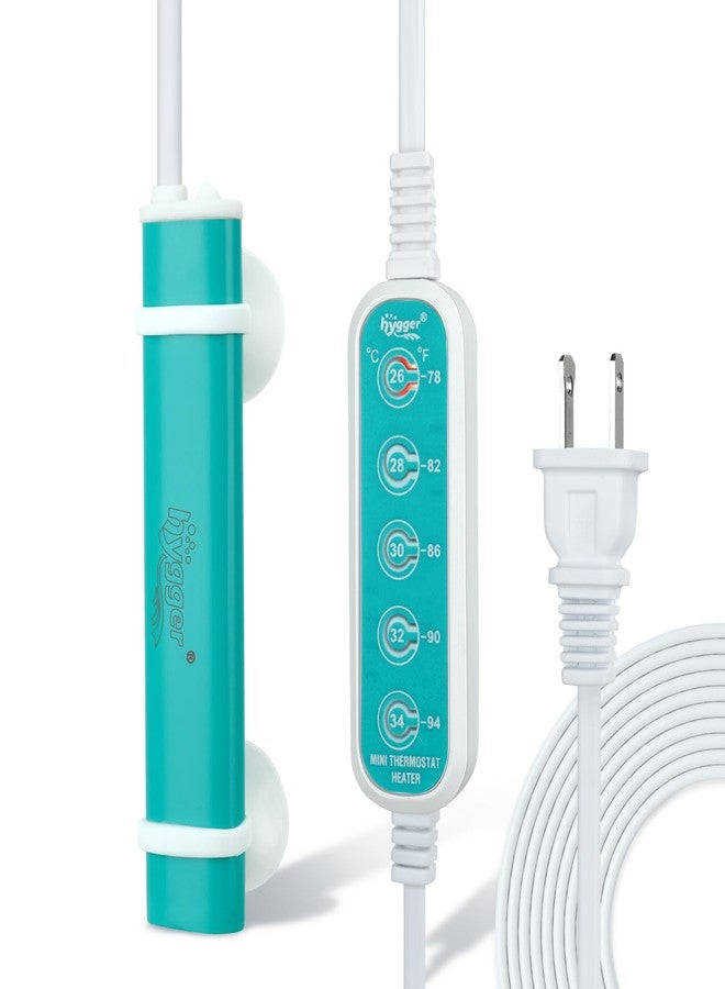 hygger Mini Submersible Aquarium Heater, Turtle and Betta Fish Tank Heater with Five-Key External Controller 78℉、82℉、86℉、90℉、94℉ for Freshwater Small Tank - Image 1