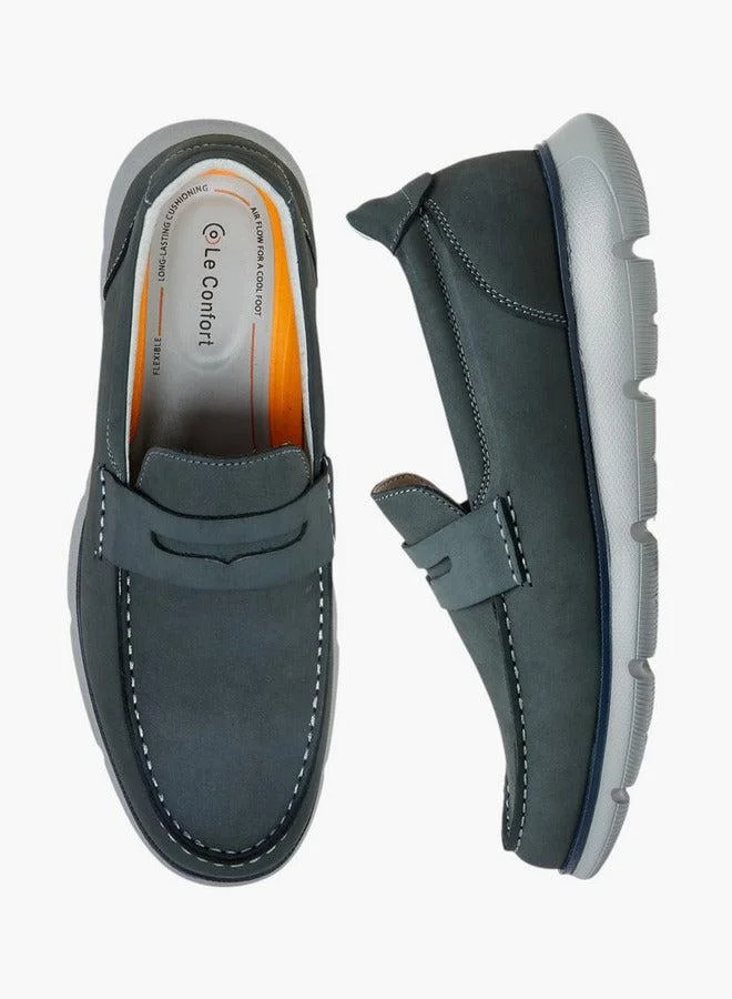 لو كونفورت حذاء لوفر سهل الارتداء بلون سادة