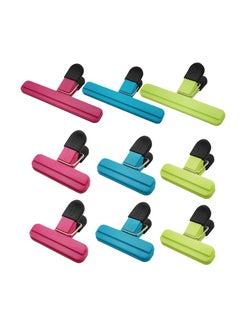 SUNSAR 9 Pcs Chip Bag Clips, Fresh Keeping Clamp Sealer Plastic Food Storage Clip for Food Storage Assorted Sizes Food Bag Clips for Kitchen Snacks  - Image 1