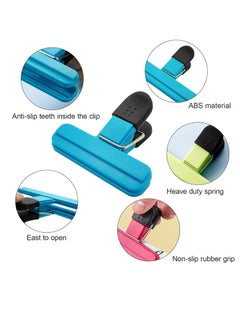 SUNSAR 9 Pcs Chip Bag Clips, Fresh Keeping Clamp Sealer Plastic Food Storage Clip for Food Storage Assorted Sizes Food Bag Clips for Kitchen Snacks  - Image 3