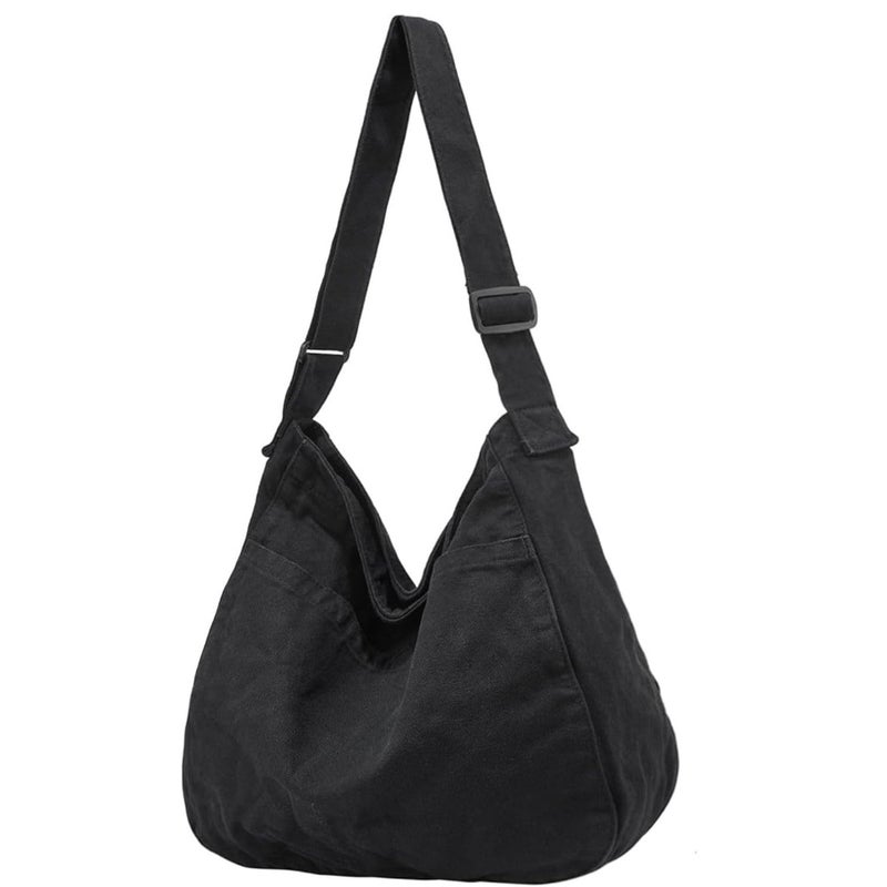 FUOCO Aesthetic one side bag for men | messenger side bag for men Women Vintage Canvas Crossbody Shoulder handbags Office slim bags Laptop Bag - Image 1