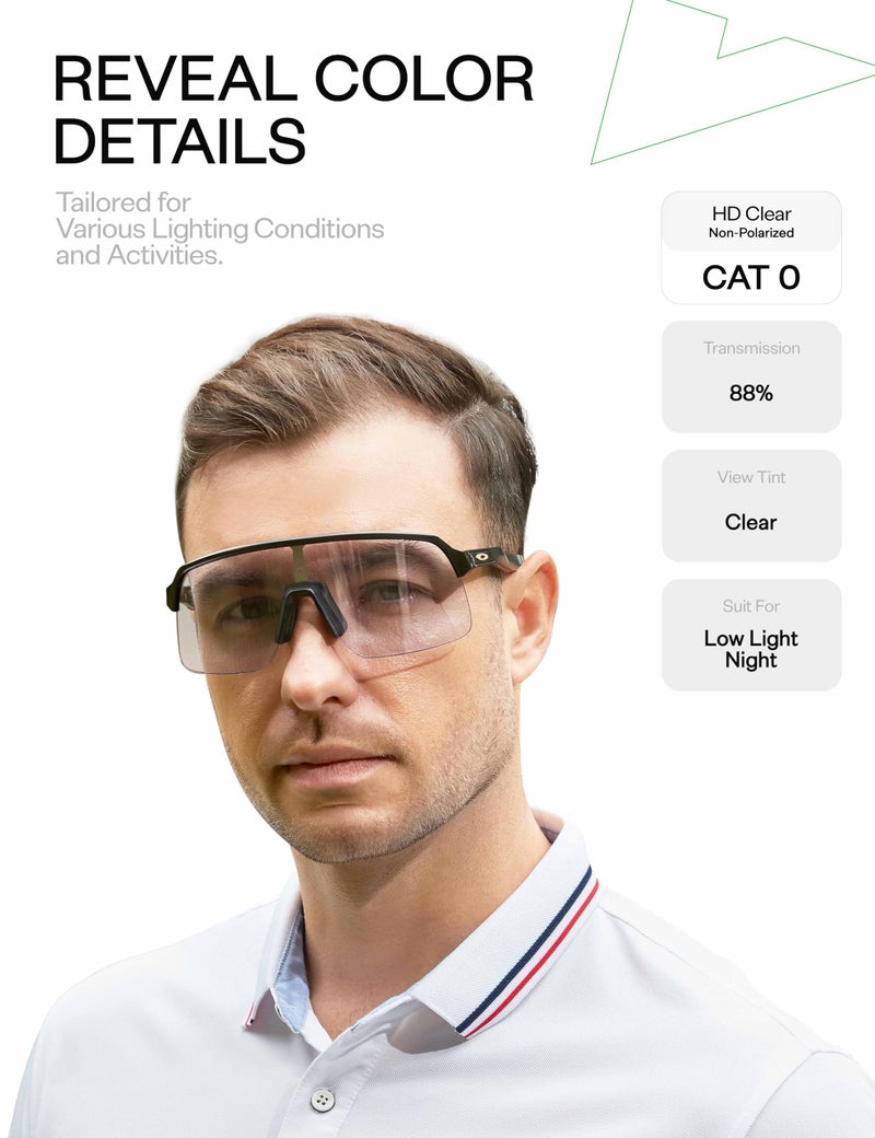 Mryok UV400 Replacement Lenses Compatible with Ray-Ban Meta Wayfarer RW4006 50mm - HD Clear - Image 4