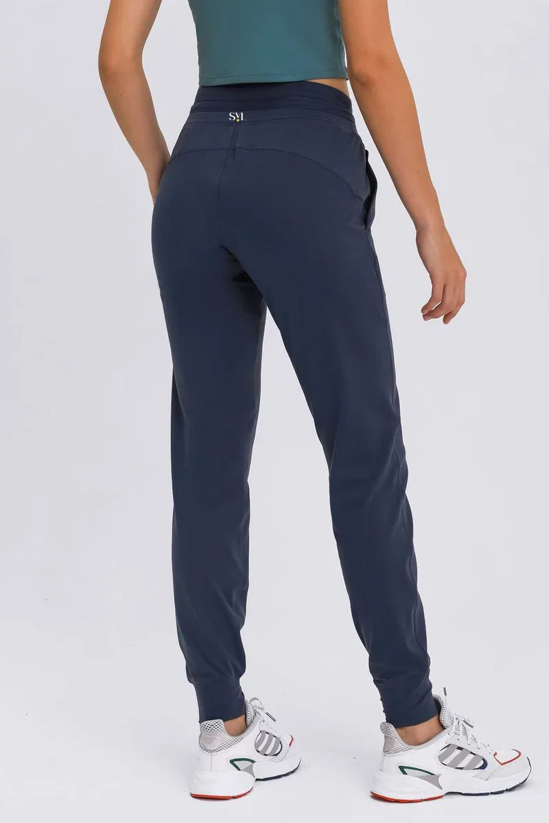 Svl Navy Arwa Slim-Fit Performance Sports Joggers for Women | Best Price UAE