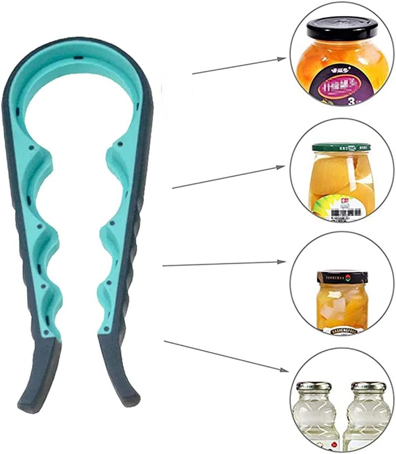 GZLT Jar Opener for Seniors with Arthritis,Jar Opener for Weak Hands,5-in-1 Bottle Opener,4-in-1 Can Opener… (Blue) - Image 2