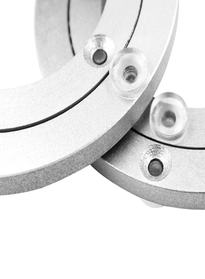 Besimple Aluminium Alloy Turntable Bearing, Heavy Duty Swivel Turntable Lazy Susan Rotating Bearing Turntable Round Dining Table Smooth Swivel Plate Hardware, 8" - Image 2