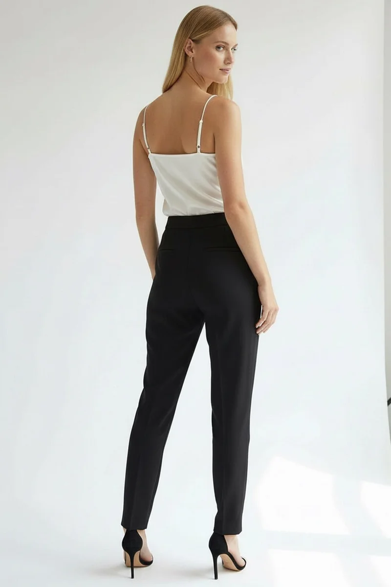 EXQUISE Black Cigarette Pants