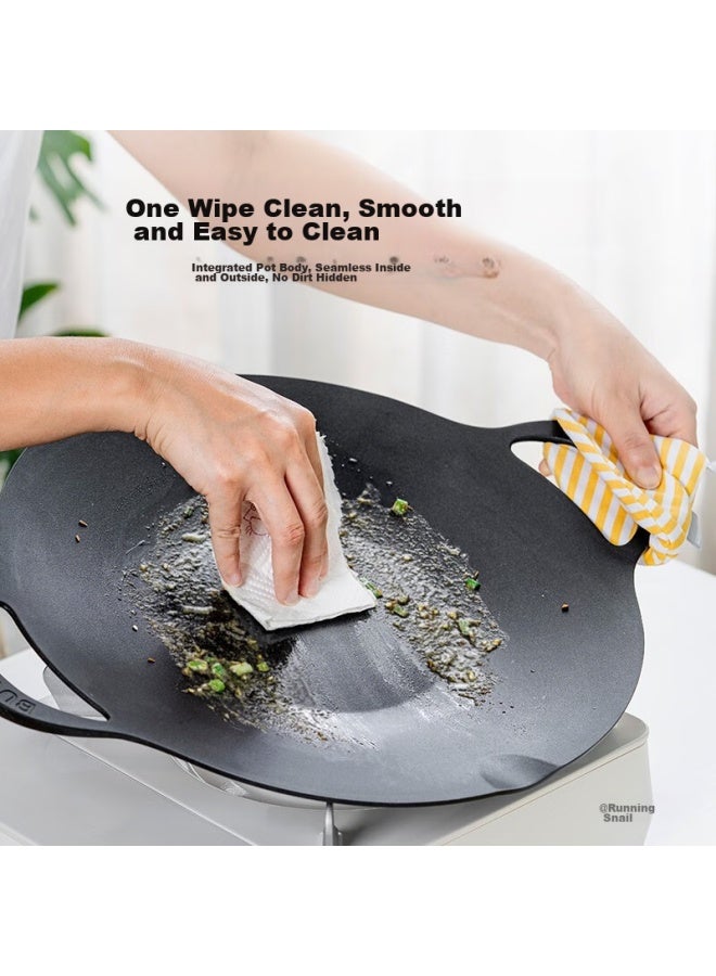 Buydeem Barbecue Grill Plate, Steak And Egg Cooking Tool, Teppanyaki Grill, Portable Stove, Charcoal Outdoor 36cm Non-stick Grilling Pan - Image 3