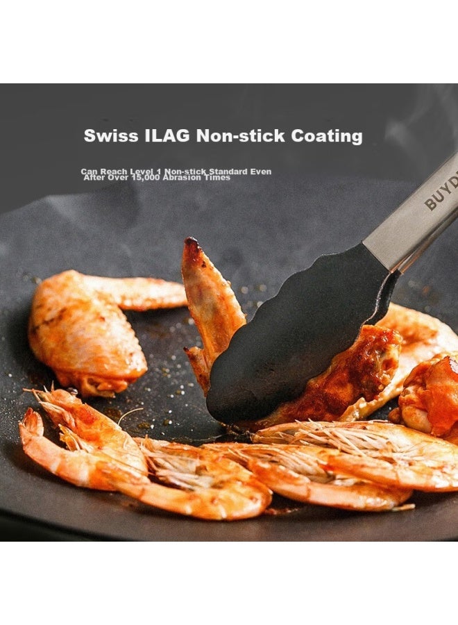 Buydeem Barbecue Grill Plate, Steak And Egg Cooking Tool, Teppanyaki Grill, Portable Stove, Charcoal Outdoor 36cm Non-stick Grilling Pan - Image 1