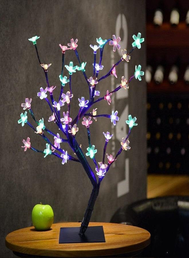 AtneP Tree Home Decoration 24 LED Lighting | Size 14 x 5 Inch | Festival Lamp Creative Gift Diwali Christmas Wedding Party Event - Multi Color - Image 1