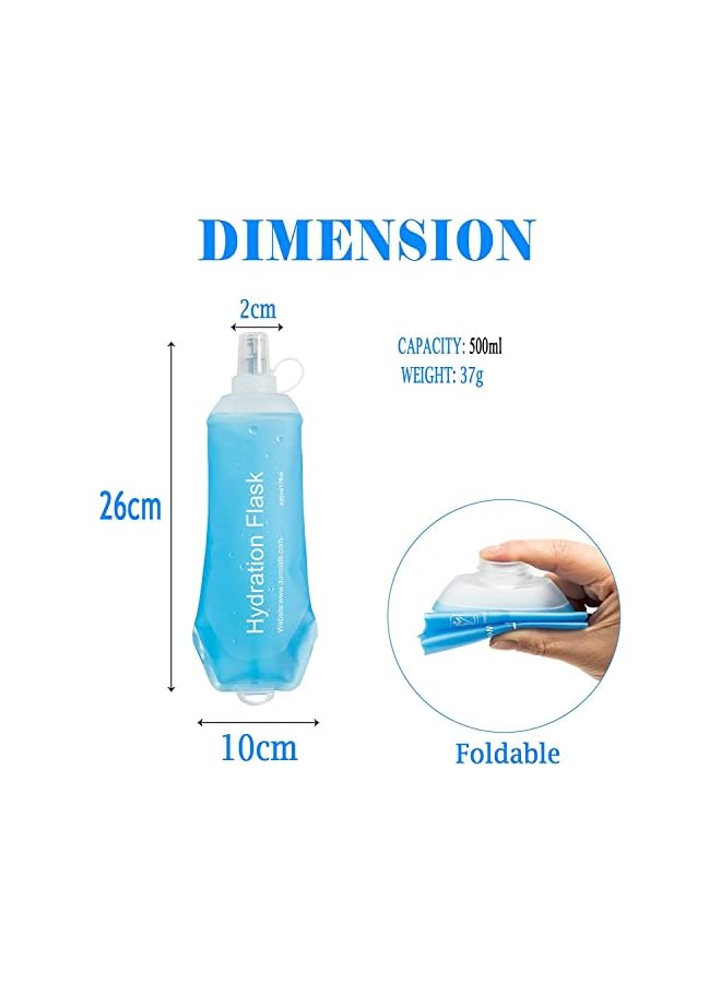 PROMASS Soft Flask, Tpu Foldable Running Hydration Flask, Soft Collapsible Water Bottle For Hydration Pack Cycling Marathon Running Hiking - Image 4