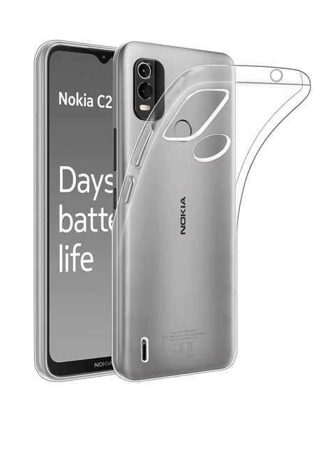 Case Compatible with Nokia C21 Plus Case Crystal Clear Soft TPU Gel Case Flexible Silicone Anti-Scratch Camera Protection Transparent TPU Cover