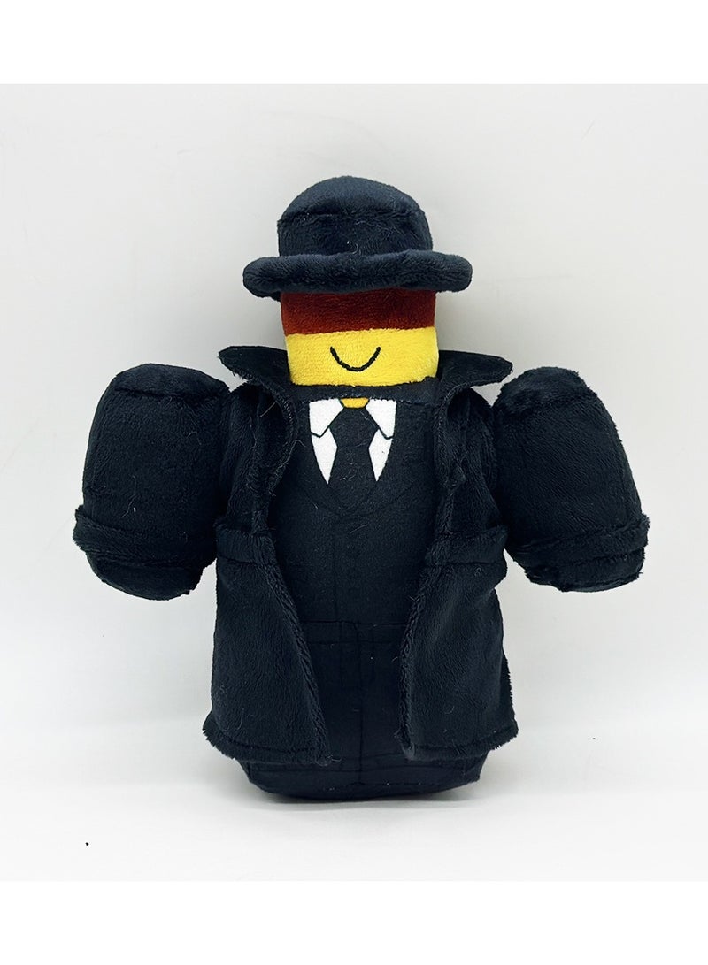 general Forsaken Mafioso plush toy - a robot plush doll wearing a black hat and black coat can be given as a gift to family and friends - Image 1