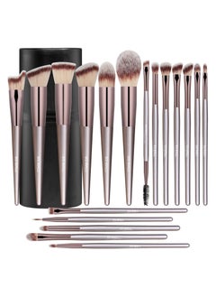 BS Mall Makeup Brush Set 18Pcs Premium Synthetic Foundation Powder Concealers Eye Shadows Blush Makeup Brushes Champagne Gold Cosmetic Brushes  - Image 1