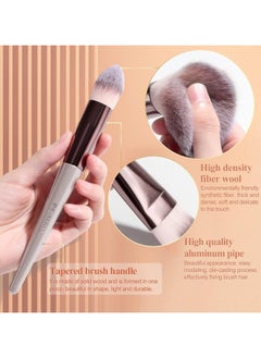 BS Mall Makeup Brush Set 18Pcs Premium Synthetic Foundation Powder Concealers Eye Shadows Blush Makeup Brushes Champagne Gold Cosmetic Brushes  - Image 5