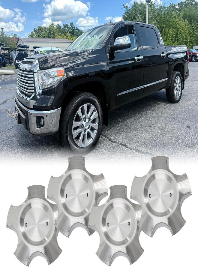 KH866 4Pcs 42603-0C110 Wheel Center Hub Cap Cover Compatible for Toyota Sequoia 2008-2017, Toyota Tundra 2009-2017 Aluminum Plus Plastic - Image 2