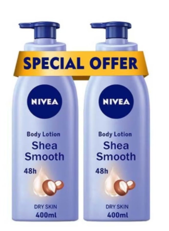 Nivea Pack Of 2 Shea Smooth Body Lotion 400ml