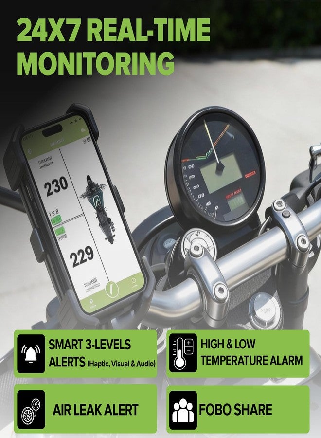 FOBO Bike LITE TPMS - Wireless Tire Pressure Monitoring System with Bluetooth 5.0 | Real-Time Tire Pressure Sensor | Simpler QR Installation on TPMS APP | Compatible with iOS & Android - Image 5