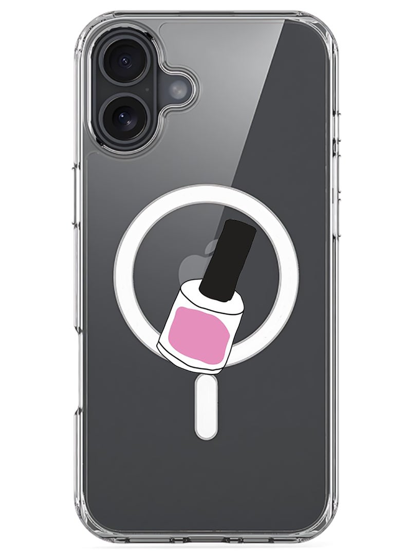 Theodor Magnetic Case for Apple iPhone 17 Compatible with MagSafe Wireless Charging, Shockproof Phone Bumper Cover - Nail Paint 1 - Image 1