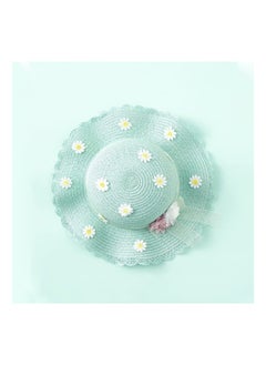 KASTWAVE Girls Sun Hat with Shoulder Bag Set, Large Brim Flower Beach Summer Hat Straw Purse Beach Bag Cute Flower Summer Beach Cap  - Image 3