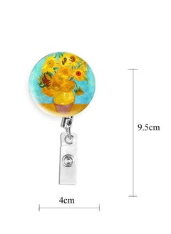 KASTWAVE Badge Reel, Retractable Badge Holder Carabiner Reel Clip on ID Card Holders Pack of 4, Sturdy Plastic Snap Strap  - Image 4