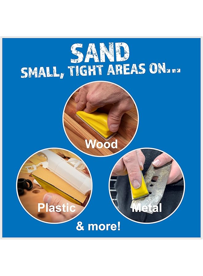 إيروريكس ماكينة صنفرة صغيرة بتفاصيل دقيقة مع 50 شريحة صنفرة ذهبية مقطوعة مسبقًا • تتضمن 10 من كل من الدرجات التالية: 80 و120 و150 و220 و400 - Image 3