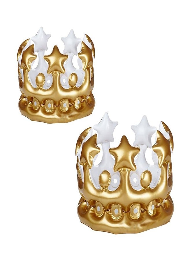 TOYANDONA 2pcs Inflatable Queen Dress Hen Party Decorations Crown Inflates for Kids and Adults Unisex Historical Party Accessories - Image 1