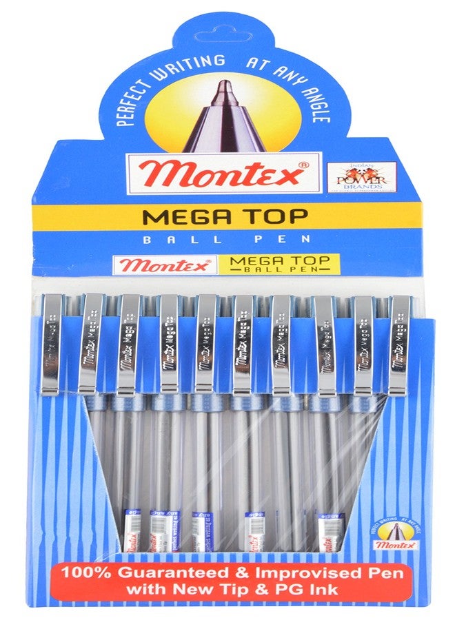 Montex Blue Mega Top Ball Pen, Pack of 40 - Image 2