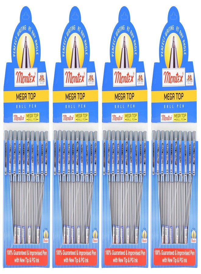 Montex Blue Mega Top Ball Pen, Pack of 40 - Image 1