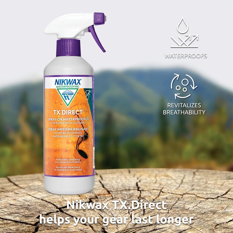Nikwax TX.Direct Spray-On Waterproofing, 500ml, High Performance Waterproofing Renewal Treatment Restores DWR Water Repellency in Jackets, Outerwear, Rain, Ski and Snow Gear - Image 3