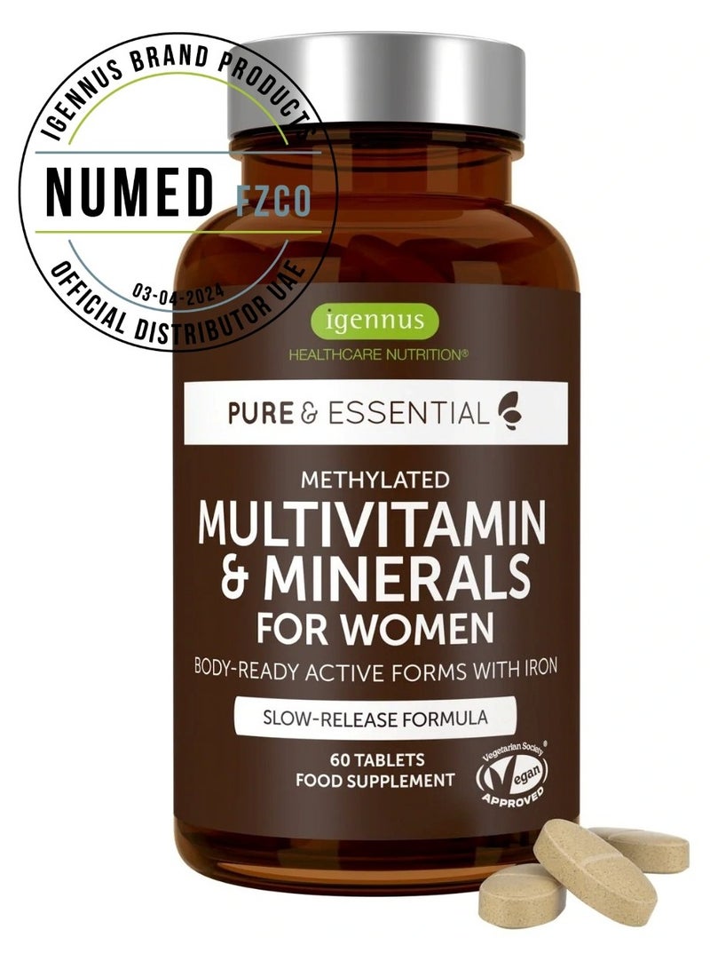 Igennus Healthcare Nutrition Methylated Multivitamin & Minerals with Iron for Women - Image 1